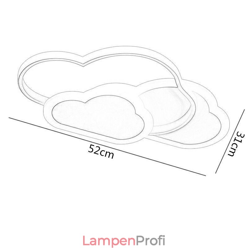 Moderne kreative Acrylleuchten Wolkenform Unterputz-Deckenleuchte