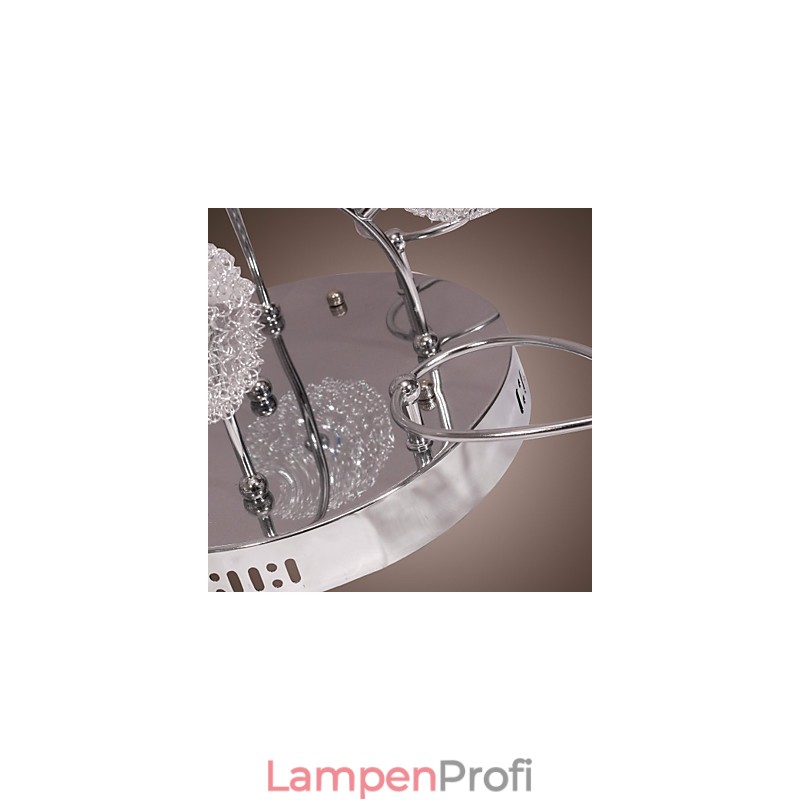 G4 12-flammige Deckenleuchte aus Eisen mit Aluminiumschirmen