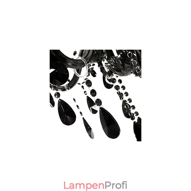 Kronleuchter Schwarz Kristall Modern 6 Lichter