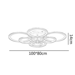 Dimmbare Deckenleuchte Moderne Ring Circle Unterputz-Deckenleuchte