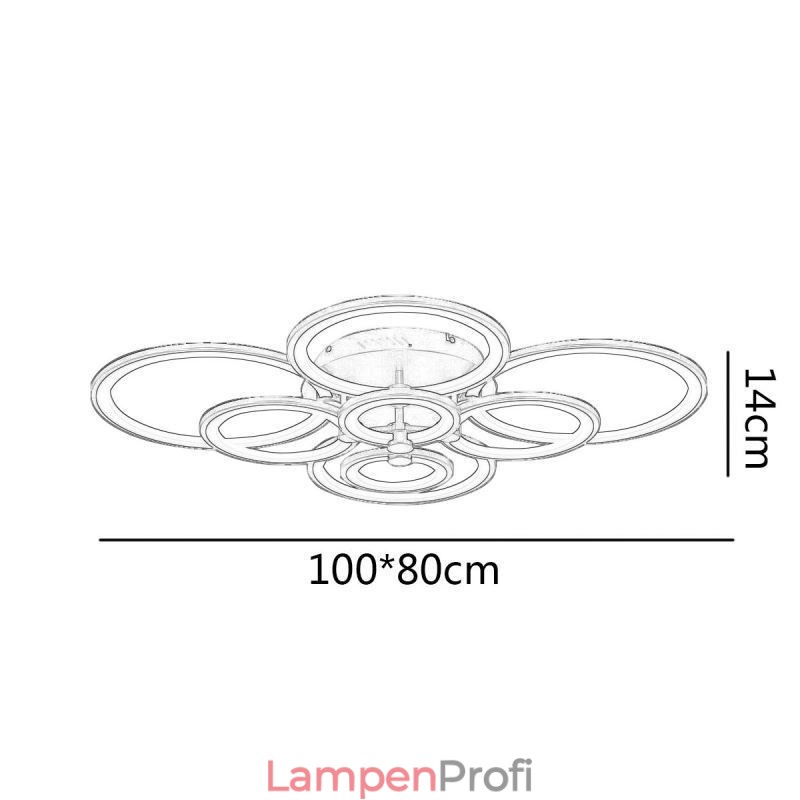 Dimmbare Deckenleuchte Moderne Ring Circle Unterputz-Deckenleuchte