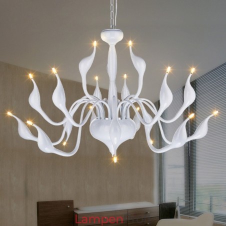 18 Lichter Edelstahl Post Modern Swan Kronleuchter Licht G4 Weiß Fertig 18 Lichter Edelstahl Post Modern Swan Kronleuchter Licht G4 Weiß Fertig