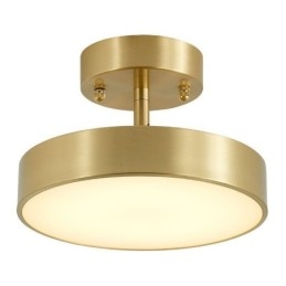 Runde Mini-Deckenleuchte in Gold-Kupfer