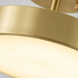 Runde Mini-Deckenleuchte in Gold-Kupfer