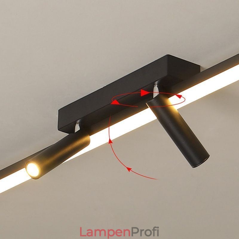 Linearer Deckenstrahler aus Acryl zur bündigen Montage