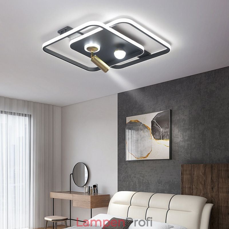 Quadratischer Deckenstrahler aus Acryl zur bündigen Montage