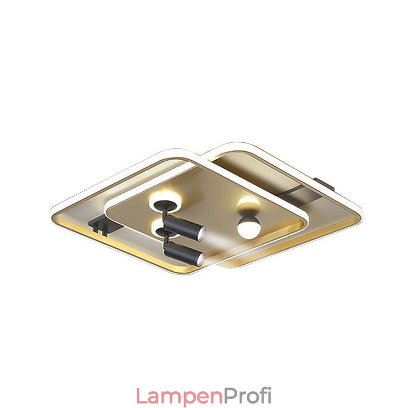 Quadratischer Deckenstrahler aus Acryl zur bündigen Montage