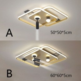Quadratischer Deckenstrahler aus Acryl zur bündigen Montage