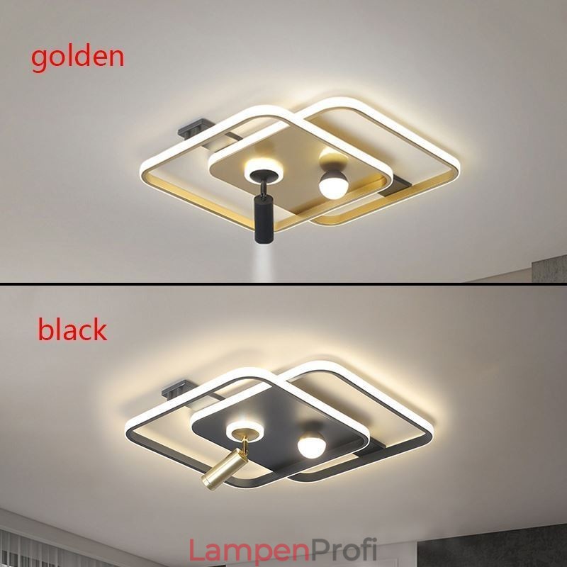 Quadratischer Deckenstrahler aus Acryl zur bündigen Montage