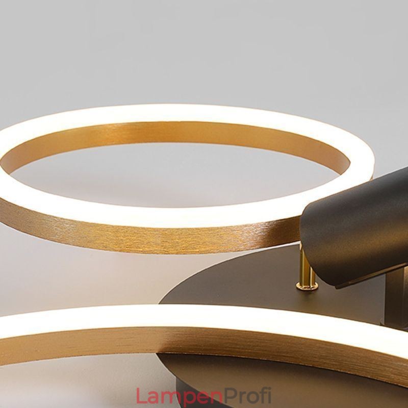 Deckenleuchte gebürstetes Gold Halo Ring Beleuchtung Strahler