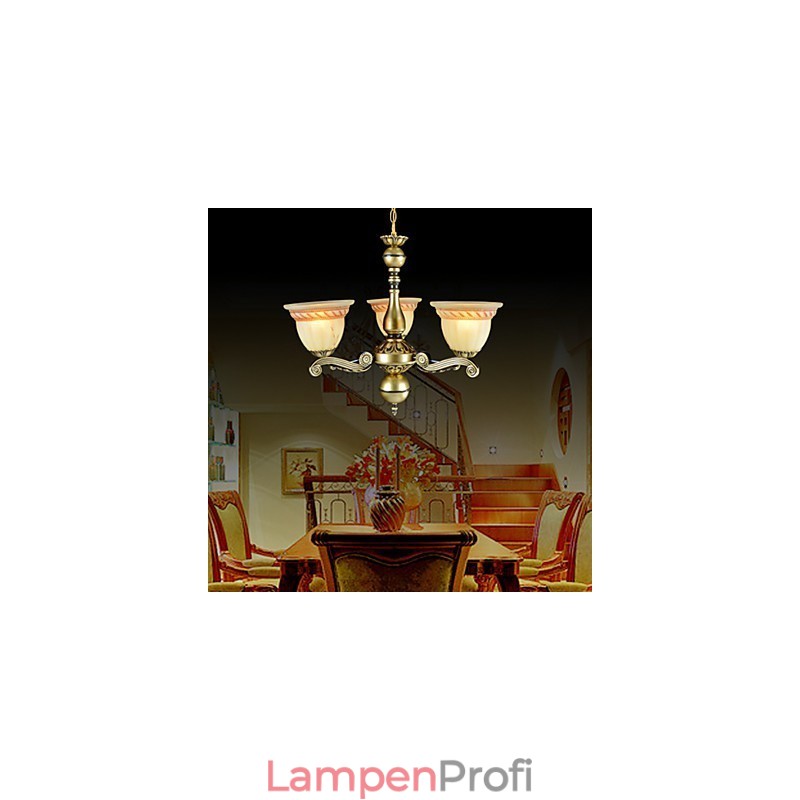 Kronleuchter Drei Lichter Bronze Europäischen Retro Klassische