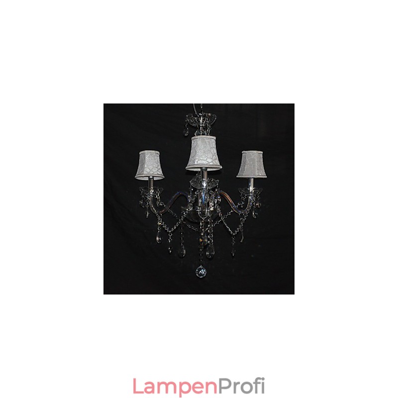 Moderner, prächtiger Kronleuchter mit 3 Lichtern und Kristallarm