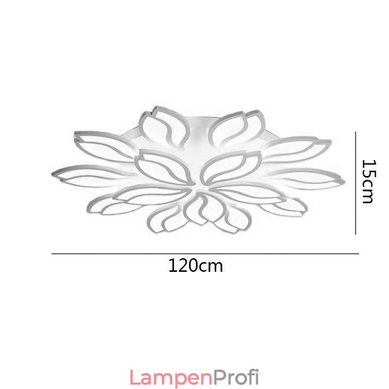 Deckenleuchte mit Acrylblumen-Motiv