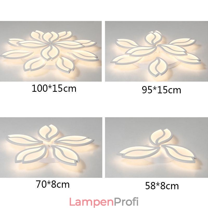 Deckenleuchte mit Acrylblumen-Motiv