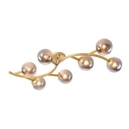 Moderne minimalistische Deckenleuchte mit Glaskugel-Montage im Zweig-Stil