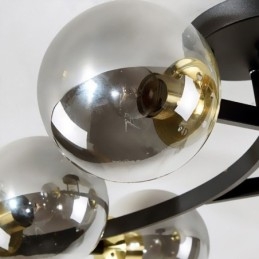 Moderne minimalistische Deckenleuchte mit Glaskugel-Montage im Zweig-Stil