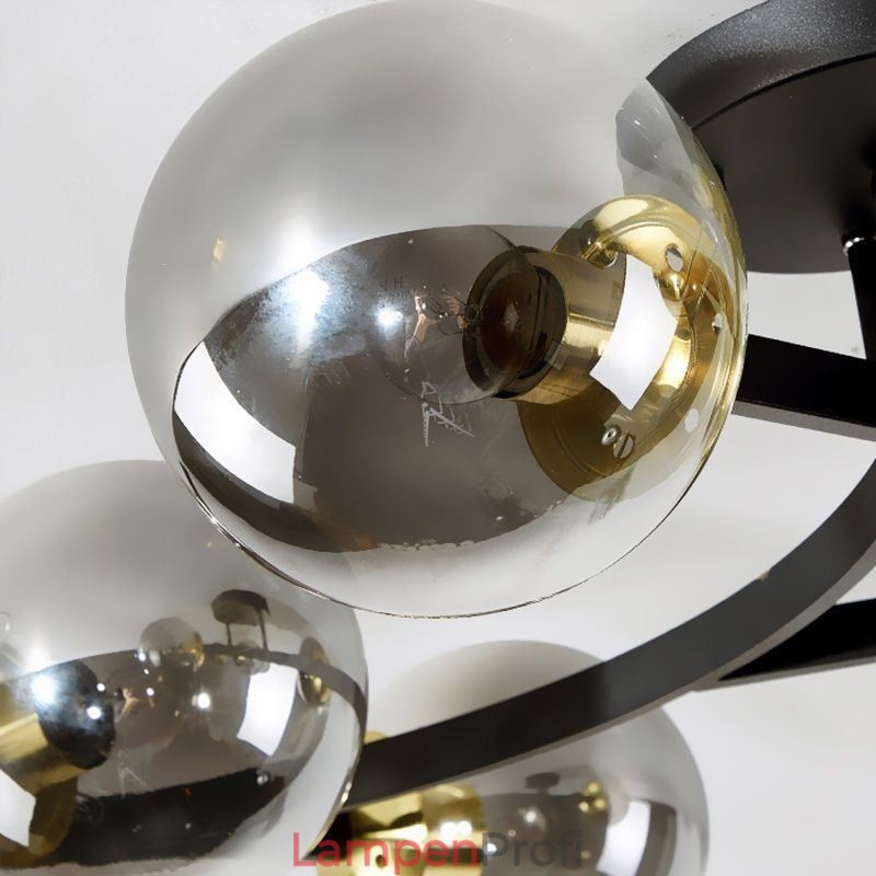 Moderne minimalistische Deckenleuchte mit Glaskugel-Montage im Zweig-Stil