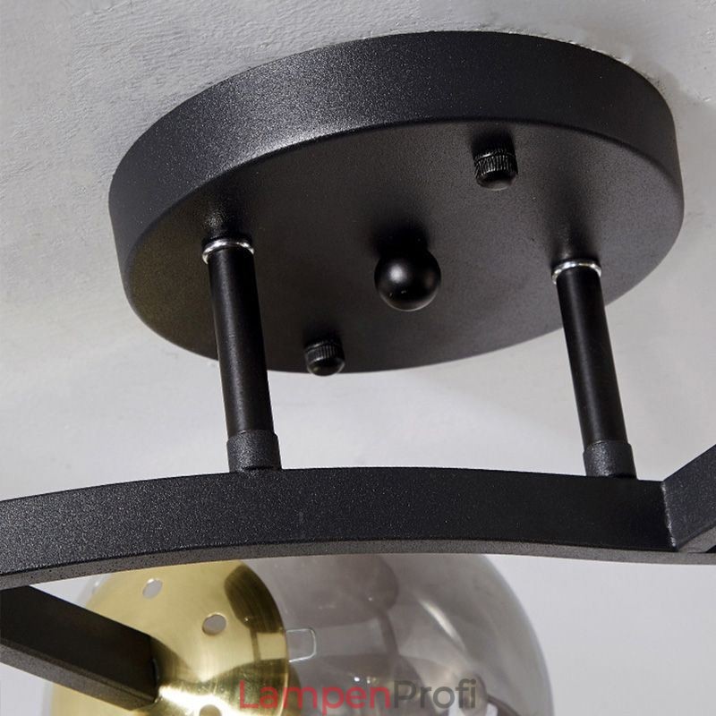 Moderne minimalistische Deckenleuchte mit Glaskugel-Montage im Zweig-Stil