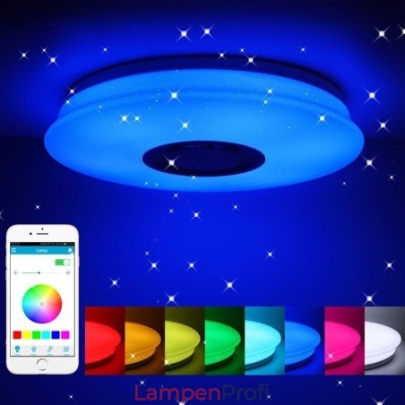 Bündig montierte, farbenfrohe Deckenleuchte mit Bluetooth-Musiklautsprecher-Timing-Funktion Bündig montierte, farbenfrohe Deckenleuchte mit Bluetooth-Musiklautsprecher-Timing-Funktion