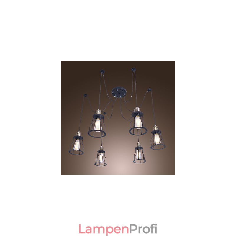 Traditioneller klassischer Kronleuchter im Vintage-Mini-Stil mit Gemälden