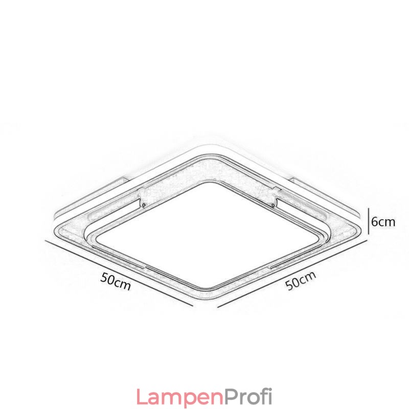 Moderne einfache Unterputz-Deckenleuchte quadratische Acrylleuchte