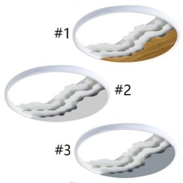 Runde, bündige Deckenleuchte aus Acryl in einzigartiger Wellenform