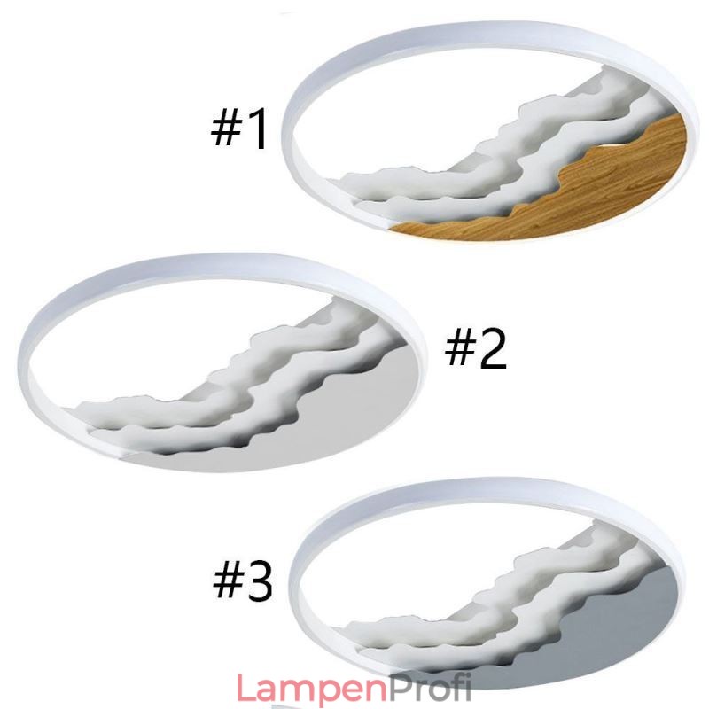 Runde, bündige Deckenleuchte aus Acryl in einzigartiger Wellenform
