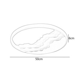 Runde, bündige Deckenleuchte aus Acryl in einzigartiger Wellenform