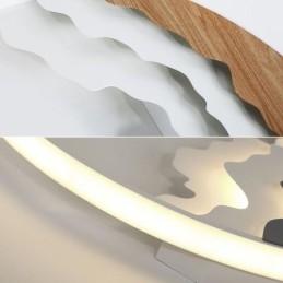 Runde, bündige Deckenleuchte aus Acryl in einzigartiger Wellenform
