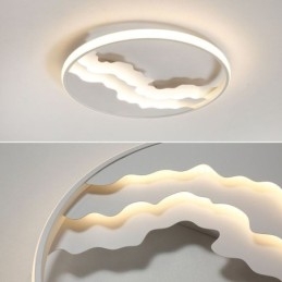 Runde, bündige Deckenleuchte aus Acryl in einzigartiger Wellenform