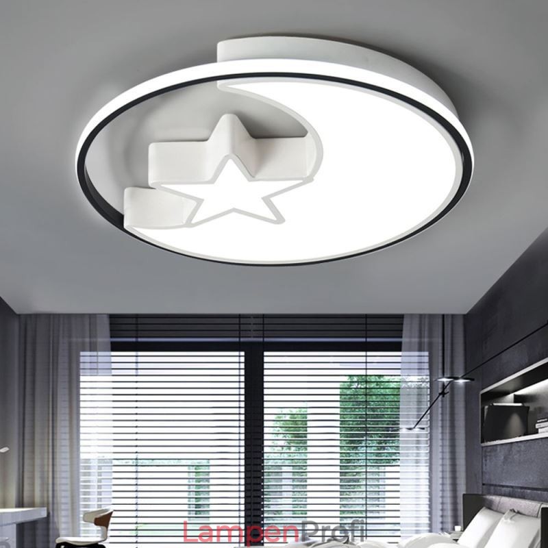 Deckenleuchte „Mond und Stern“
