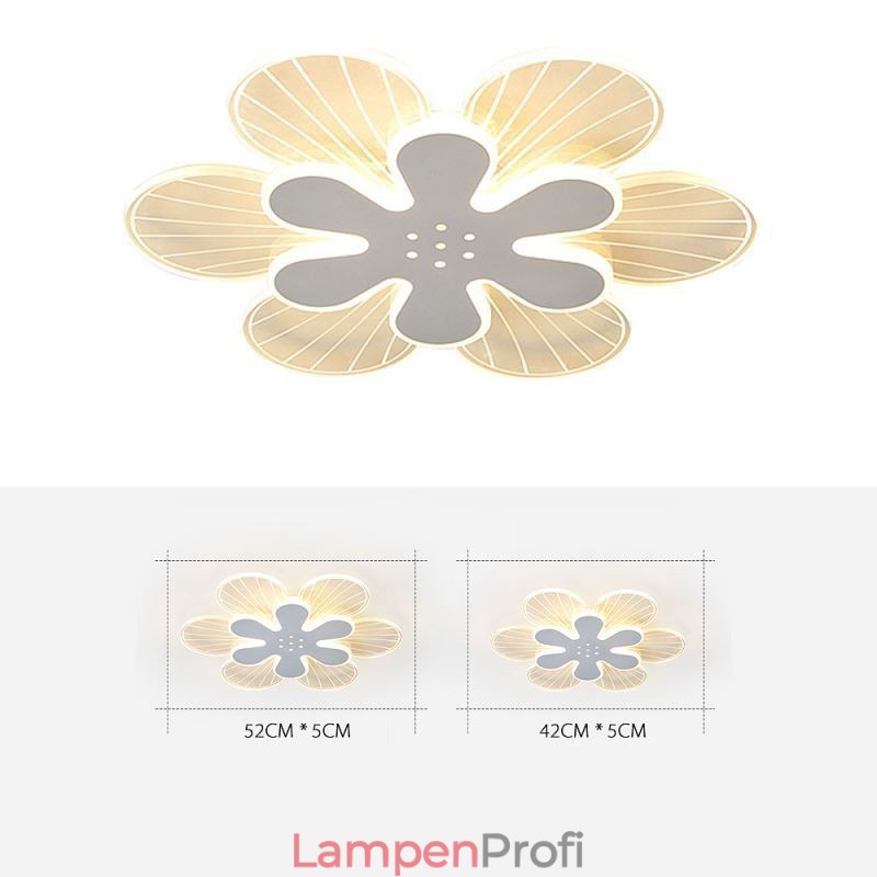 Moderne, bündige Deckenleuchte mit hübscher Blume