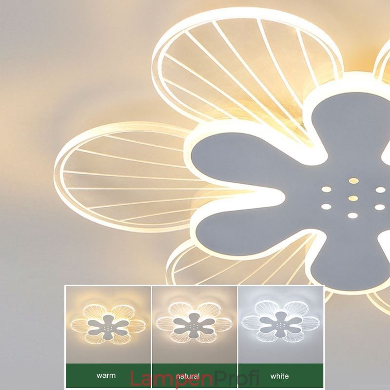 Moderne, bündige Deckenleuchte mit hübscher Blume