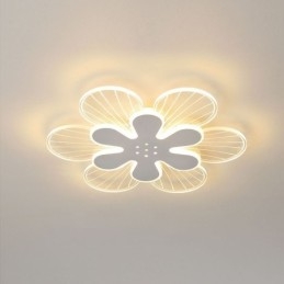Moderne, bündige Deckenleuchte mit hübscher Blume