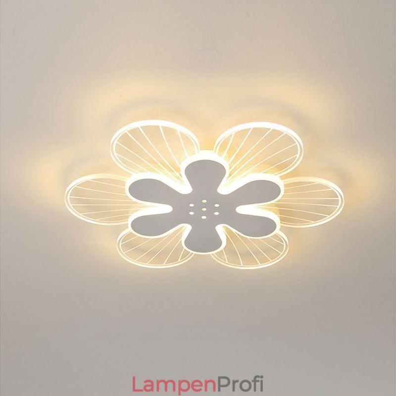 Moderne, bündige Deckenleuchte mit hübscher Blume