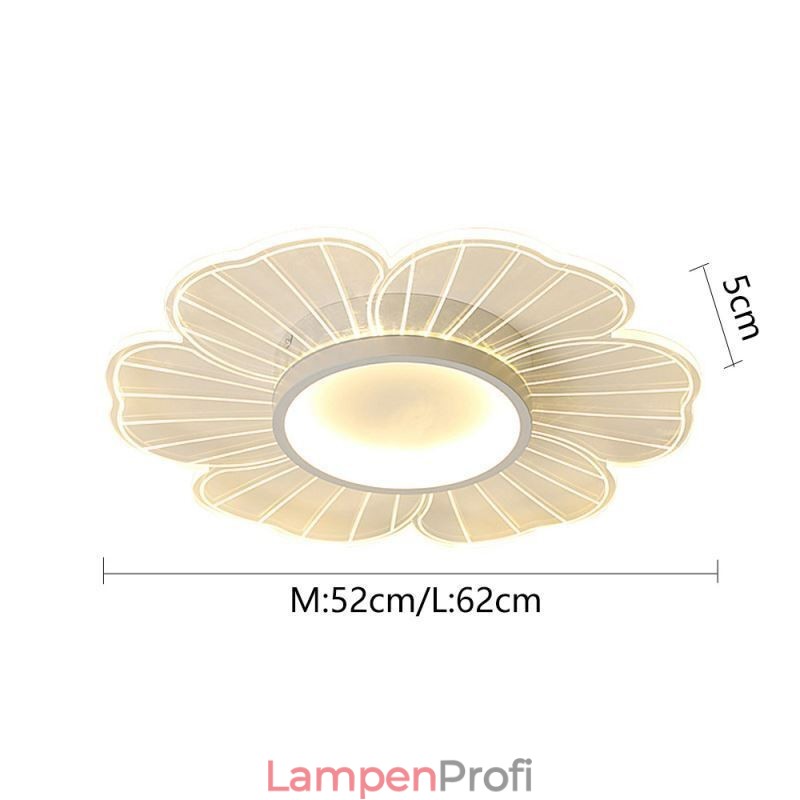 Minimalistische Blütenblatt-Deckenleuchte mit bündiger Montage, kreative Dekorationsbeleuchtung