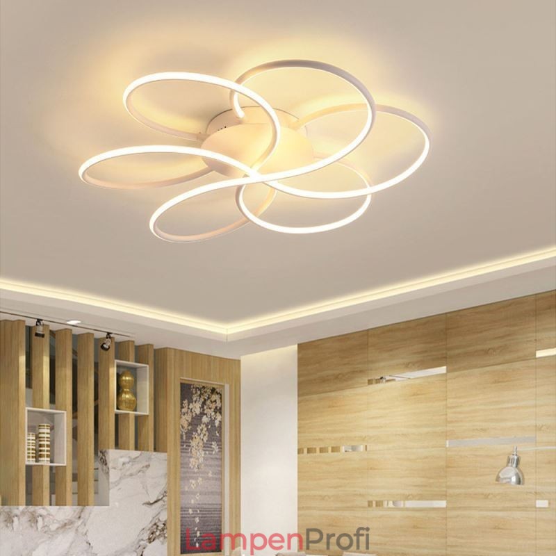 Lineare Deckenleuchte mit Unterputzmontage, modernes Blumendesign