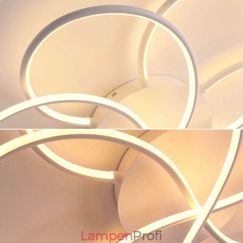 Lineare Deckenleuchte mit Unterputzmontage, modernes Blumendesign