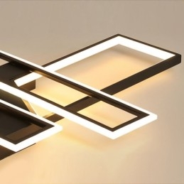 4-flammige Deckenleuchte, moderne geometrische lineare dekorative Leuchte