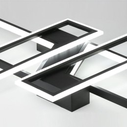 4-flammige Deckenleuchte, moderne geometrische lineare dekorative Leuchte
