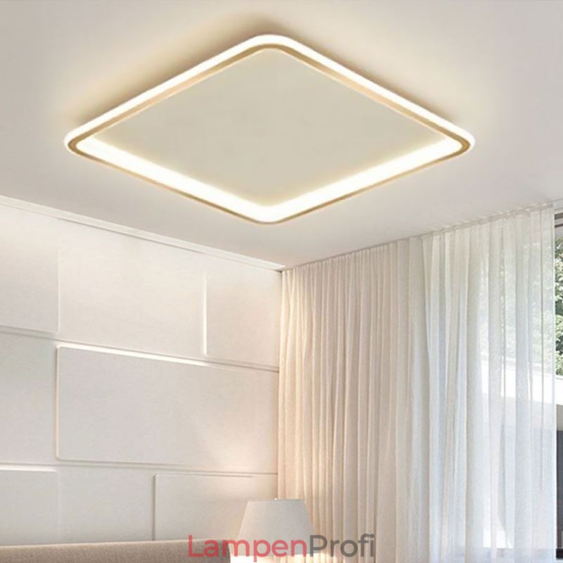 Moderne, minimalistische, ultradünne Deckenleuchte mit Unterputzmontage