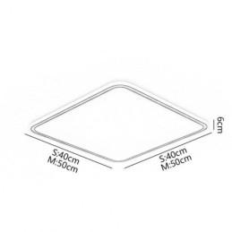 Moderne, minimalistische, ultradünne Deckenleuchte mit Unterputzmontage