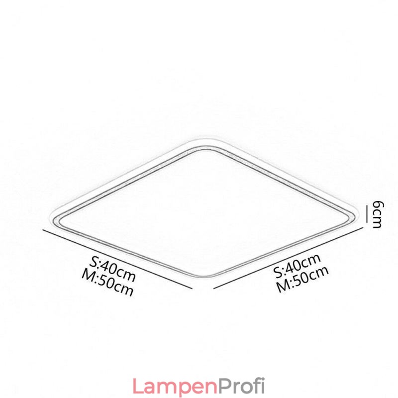 Moderne, minimalistische, ultradünne Deckenleuchte mit Unterputzmontage