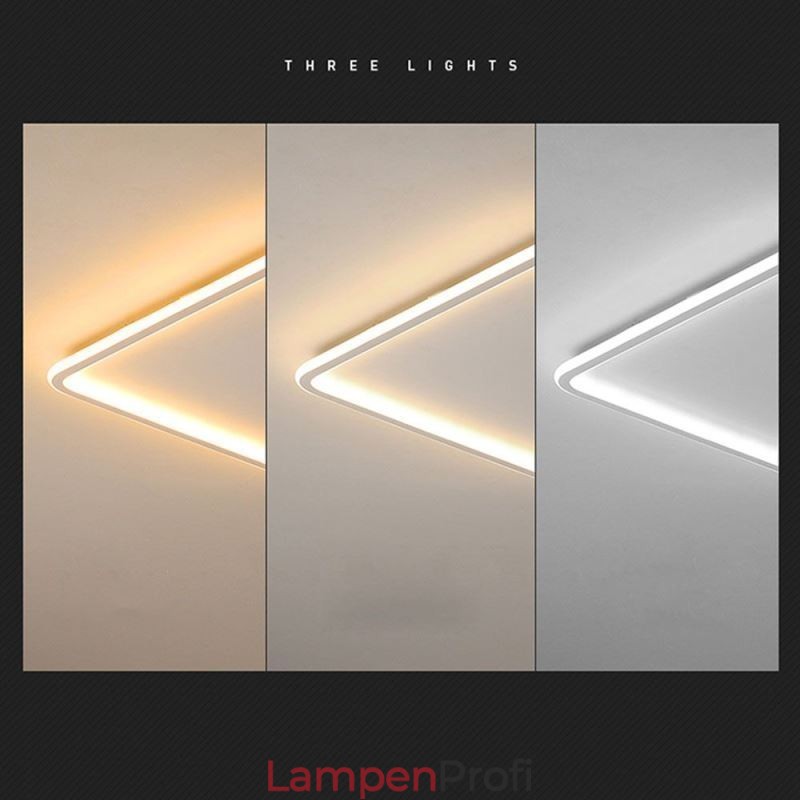 Moderne, minimalistische, ultradünne Deckenleuchte mit Unterputzmontage