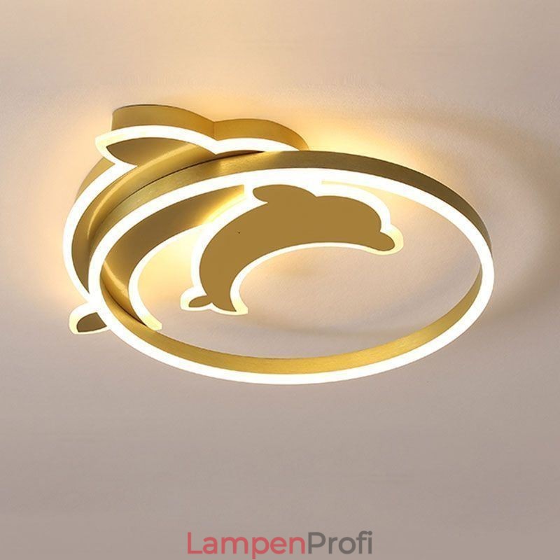 Deckenleuchte „Delfin“ in Gold