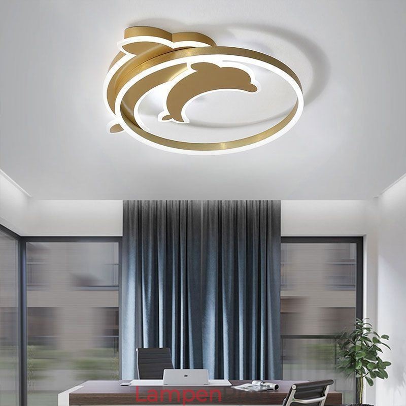 Deckenleuchte „Delfin“ in Gold