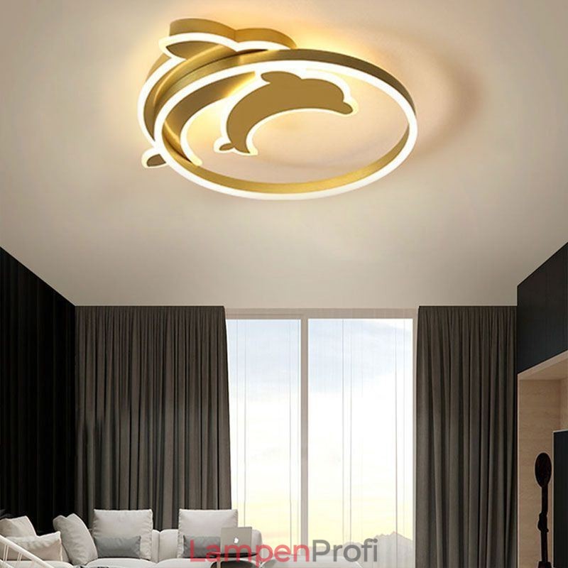 Deckenleuchte „Delfin“ in Gold