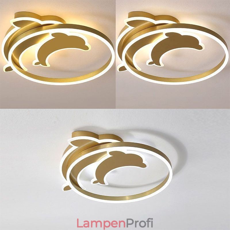 Deckenleuchte „Delfin“ in Gold