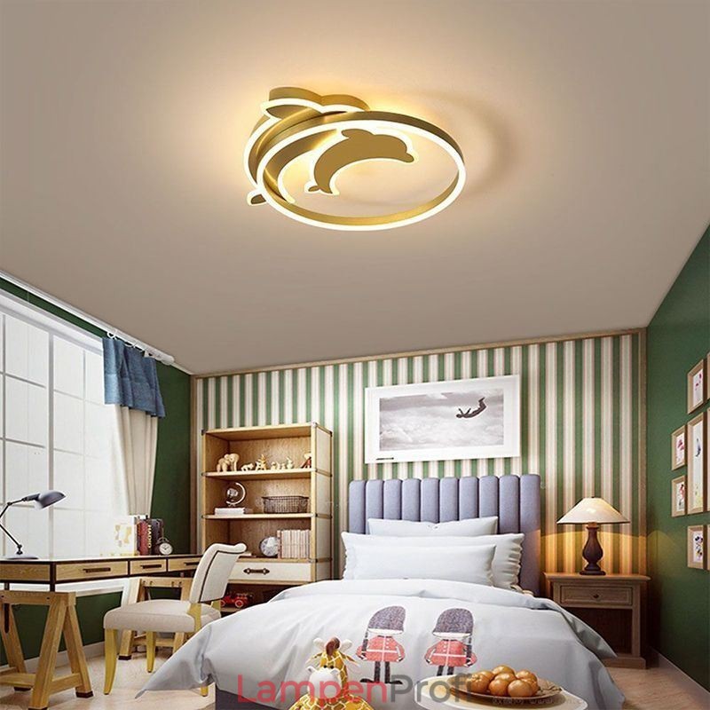 Deckenleuchte „Delfin“ in Gold