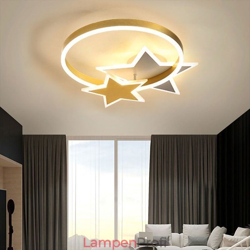 Star Flush Mount Deckenleuchte Acryl Doppel Sterne Leuchte